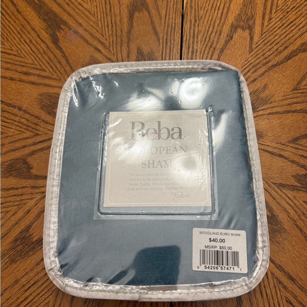 Reba Woodland Euro Sham in Deep Blue